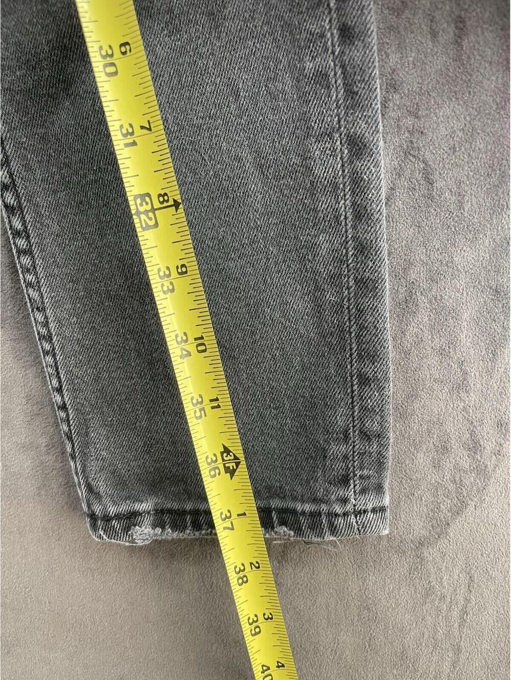 Zara Man Distressed Gray Jeans Mens USA 30 Ripped Skinny Tapered Denim - Picture 7 of 9